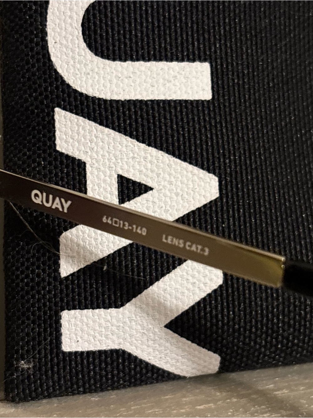 Quay Australia Metal Frame Sunglasses in Gold with Black Arms - Picture 4 of 4
